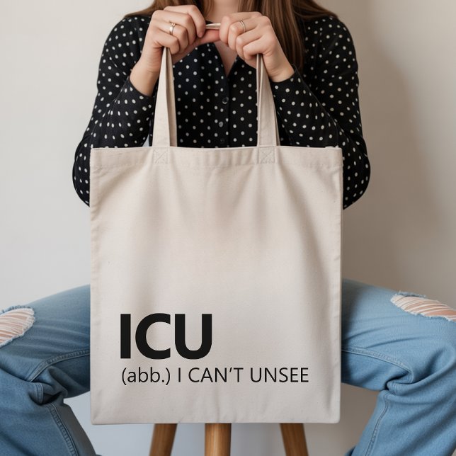 Bolsa Tote Divertida para Enfermera de UCI Regalo  (Funny ICU Tote Bag Gift for Healthcare Workers, ICU Nurse Tote Bag Graduation Gift for Her)