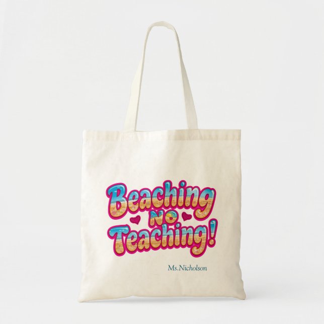 Bolsa Tote Divertida Para Maestros Regalo De Veran (Frente)