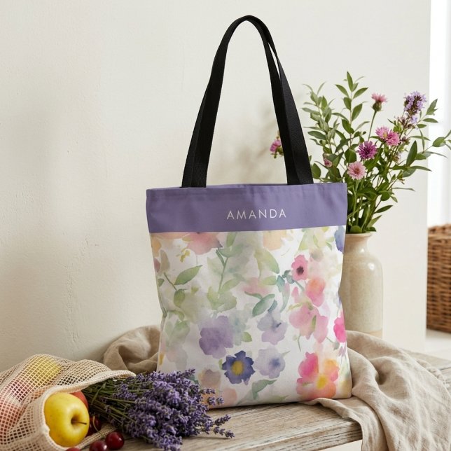Bolsa tote elegante de flores silvestres chic y el (Subido por el creador)