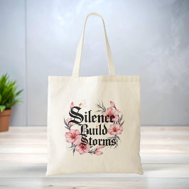 Bolsa tote elegante y con estilo con cita floral b