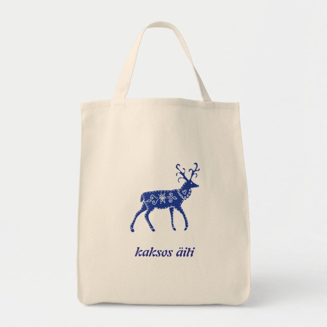 Bolsa Tote en lengua finlandesa Twin Mom (Frente)