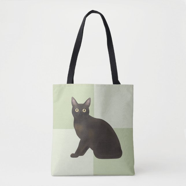 Bolsa tote estampada con gato birmano (Anverso)