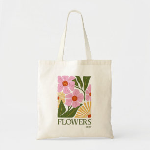 Bolsa tote estética de flores Floral vintage