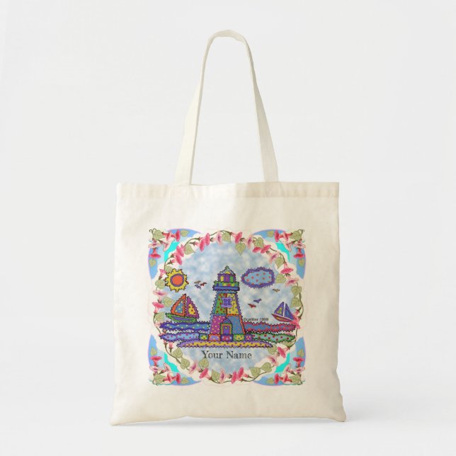 Bolsa tote Faro con parche (Frente)