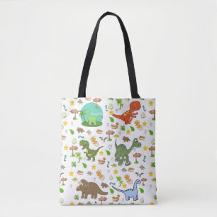 Bolsa Tote, Fauna de Dinosaurio Adorable