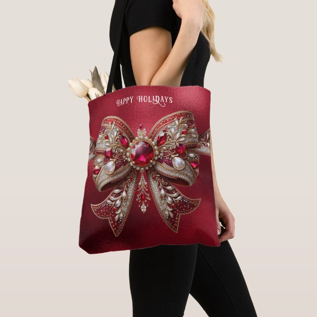 Bolsa Tote Fiesta de lazo rojo (Detalle)