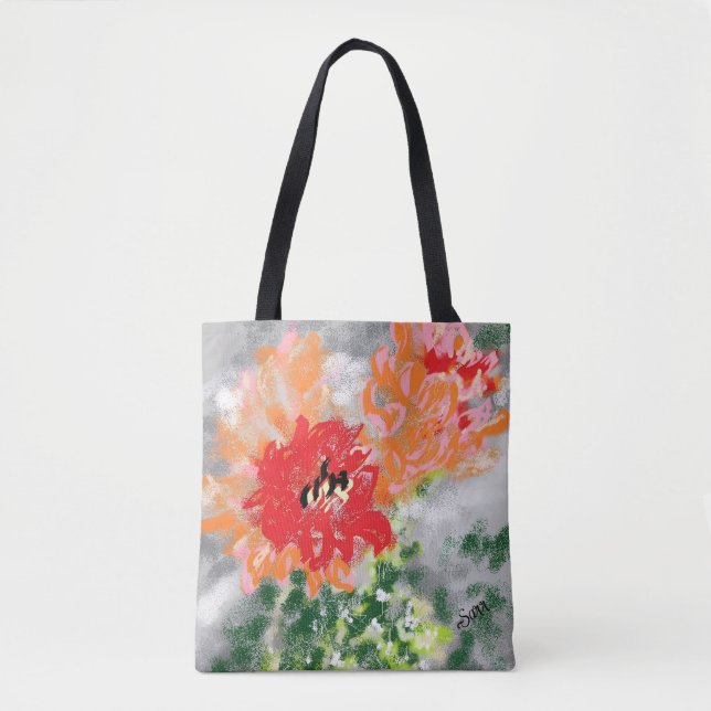 Bolsa tote: Flor de cactus (Anverso)