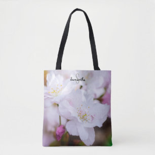 Bolsa tote Flor de Cerezo Blanca
