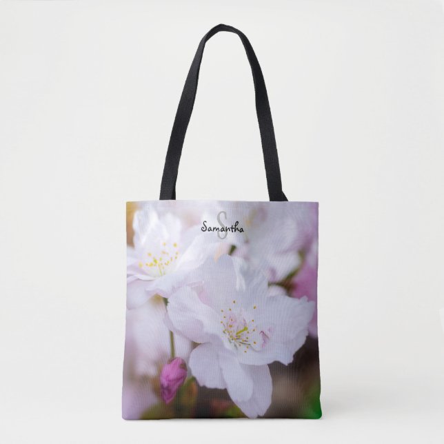 Bolsa tote Flor de Cerezo Blanca (Anverso)