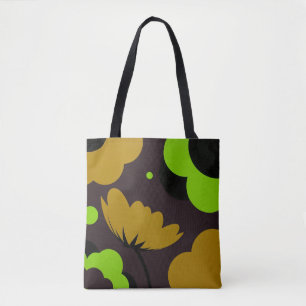Bolsa tote floral abstracta de terapia de color