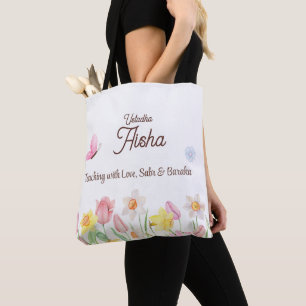 Bolsa tote floral para maestro personalizada