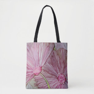 Bolsa Tote, "Flores rosa Bonito" medias
