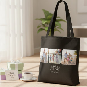 Bolsa Tote Foto 3 Script Negro Establecido Mamá