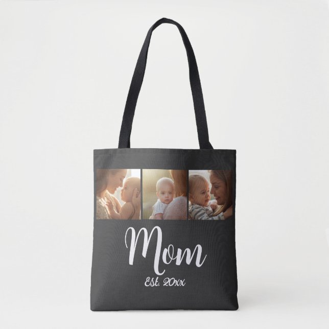 Bolsa Tote Foto Negra Año de Establecimiento de Ma (Anverso)