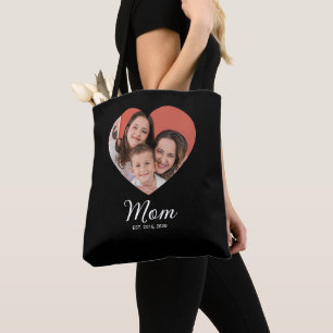 Bolsa Tote Foto Negra con Guión Establecido por Ma