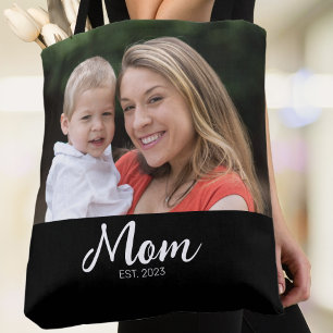 Bolsa Tote Foto Negra con Letra Establecida por Ma
