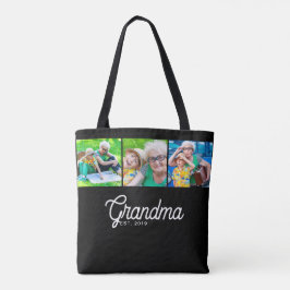 Bolsa Tote Foto Negra Guión Establecido Abuela 3