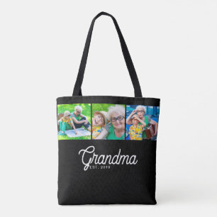 Bolsa Tote Foto Negra Guión Establecido Abuela 3