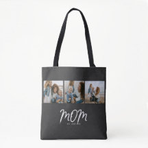 Bolsa Tote Foto Script Establecido Mamá Negro 3