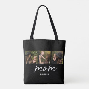Bolsa Tote Foto Script Establecido por Mamá Negro