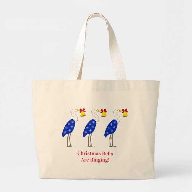 Bolsa Tote Garzas de Navidad (Frente)