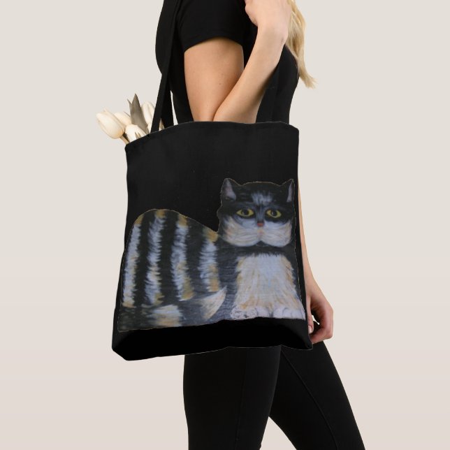 Bolsa Tote - Gato a rayas (Detalle)