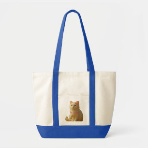Bolsa Tote Gato Blanco Coqueta Lindo "Solo Soy una