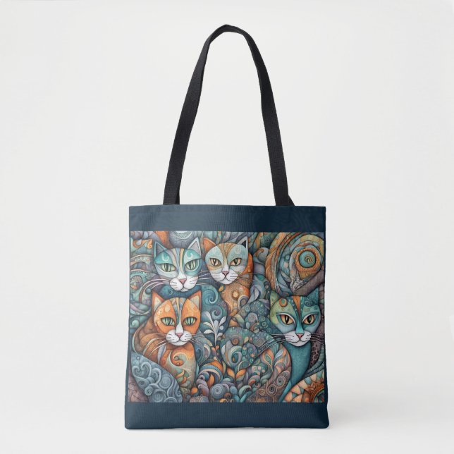 bolsa tote gatos tranquilos 2 (Anverso)