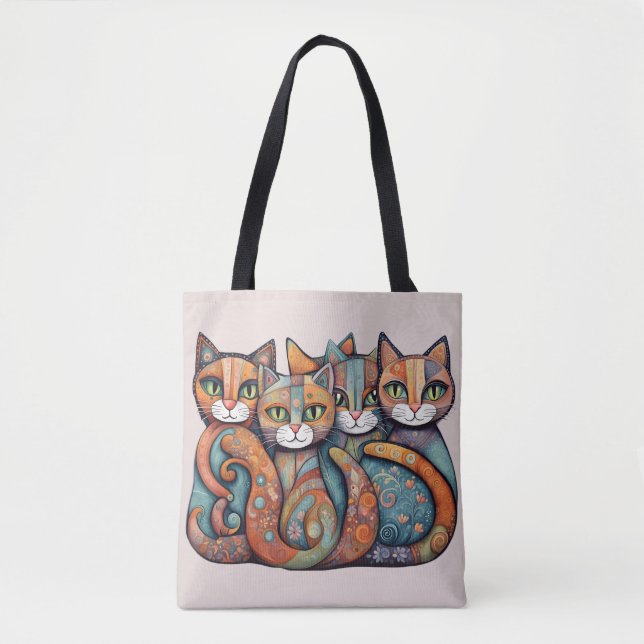 bolsa tote gatos tranquilos 3 (Anverso)