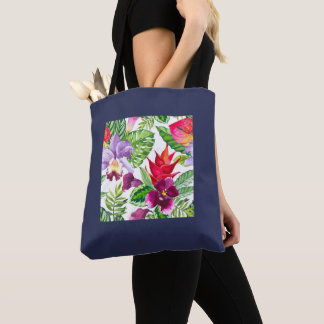 Bolsa tote gigante de flores hawaianas