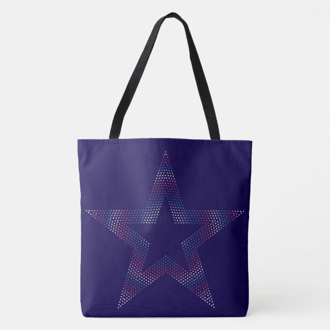 bolsa tote grande estrella azul (Anverso)
