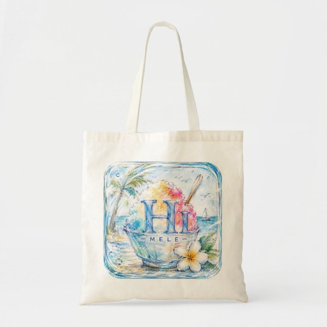 Bolsa Tote HIMELE Hawaiian Shave Ice (Frente)