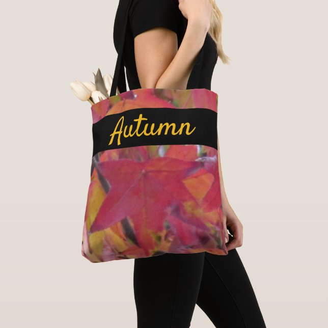 Bolsa tote - Hojas de otoño (Detalle)