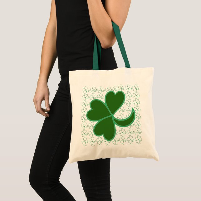 Bolsa tote - Hojas de trébol verdes (Anverso (producto))