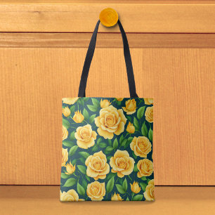 Bolsa Tote Imagen de Rosas Amarillas No. 2