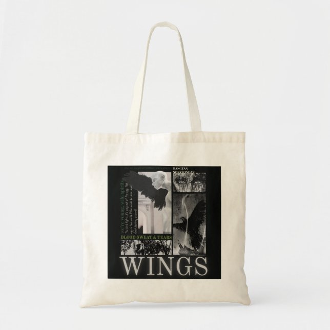 Bolsa tote inspirada en la era "WINGS". (Frente)