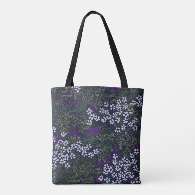 Bolsa Tote Japonesa Yozakura | Sakura y Fl de la E (Reverso)