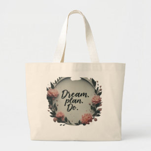 Bolsa Tote Jumbo « Sueña. Planifica. Actúa. »