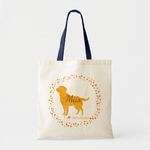 Bolsa Tote Labrador Personalizada Regalo Naranja P