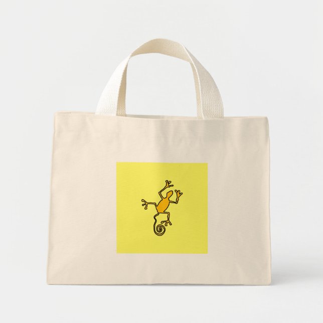 bolsa tote lagarto amarillo (Frente)