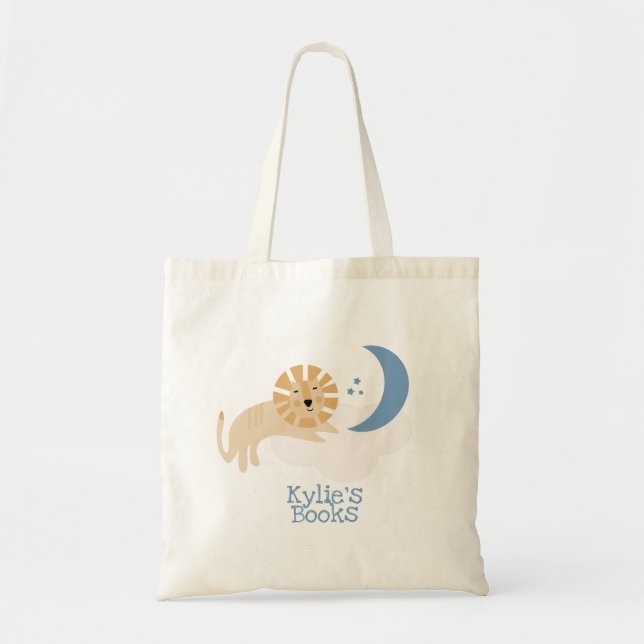 Bolsa Tote León Nubes Biblioteca Infantil (Frente)
