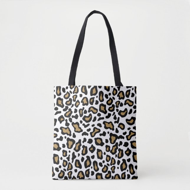 Bolsa tote Leopardo Blanco (Anverso)