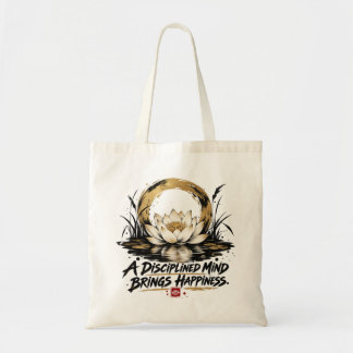 Bolsa Tote Lotus 'Una Mente Disciplinada Trae Feli