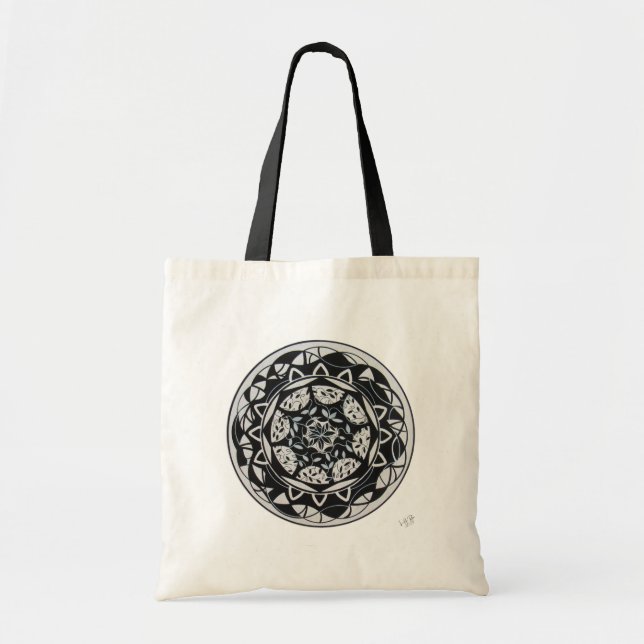 Bolsa Tote Mandala Serenidade Floral (Frente)