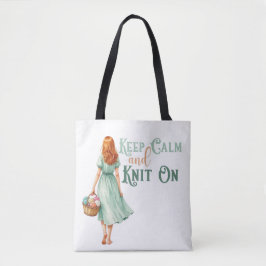 Bolsa Tote Mantén la Calma & Teje