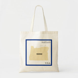 Bolsa tote - Mapa de Oregón con ciudad