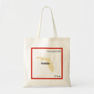 Bolsa tote - Mapa del estado de Florida con ciudad