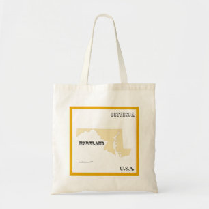 Bolsa tote - Mapa del estado de Maryland con ciuda