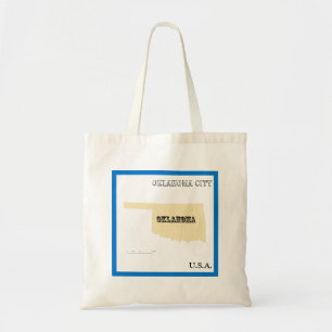 Bolsa tote - Mapa del estado de Oklahoma con ciuda