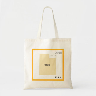 Bolsa tote - Mapa del estado de Utah con ciudad